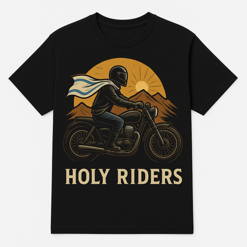 חולצה T-SHIRT עם הדפס רוכב עם טלית