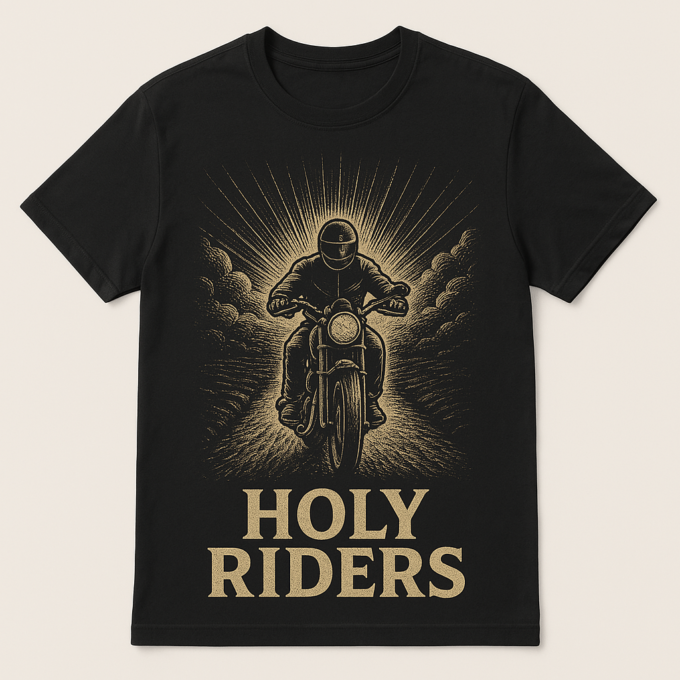חולצה T-SHIRT עם הדפס רוכב באמונה